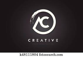ac, kreisrunder, brief, logo, mit, kreis, bürste, design, und, schwarz, hintergrund. ac, kreisrunder, brief, logo, mit, kreis, bürste, design, und, schwarz, hintergrund.