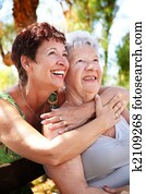 beautiful senior mother and daughter beautiful senior mother and daughter