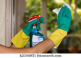 Cleaning windows Cleaning windows