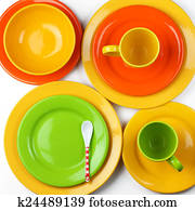 Colorful crockery