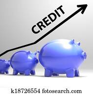 Credit Arrow Means Lending Debt And Repayments