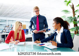 Executive business people team meeting at office