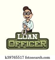 loan officer logo illustration