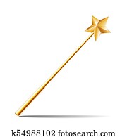 Magic Wand with gold star Magic Wand with gold star