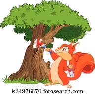 Squirrel painter Squirrel painter