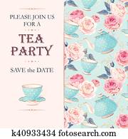 Tea party invitation Tea party invitation