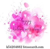 Valentine's day pink blot