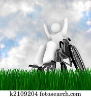 Wheelchair Person Enjoying Outdoors