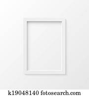 White picture frame illustration White picture frame illustration