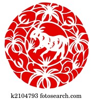 סיני, זודיאק, של, sheep