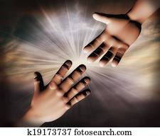 3d helping hands illustration 3d helping hands illustration