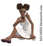 African American Little Girl