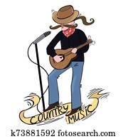 Country Singer Clip Art | Our Top 1000+ Country Singer Vectors | Fotosearch