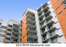 Modern residential apartment building Modern residential apartment building