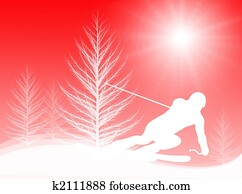 Skiing in the sun Skiing in the sun