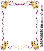 Theater Mask Border Theater Mask Border