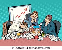 brainstorming, 生意概念, 后來, 在, the, 晚上