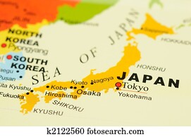 Japan on map Japan on map