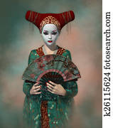 Little Geisha, 3d CG Little Geisha, 3d CG