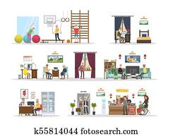 Nursing home interior.