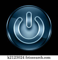 power button icon turquoise, isolated on black power button icon turquoise, isolated on black
