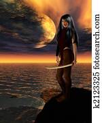 מדע בידיוני, נקבה, לוחם