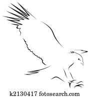 An eagle with wings open An eagle with wings open