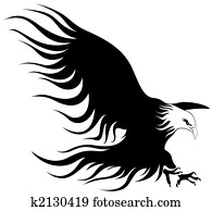 An eagle with wings open An eagle with wings open
