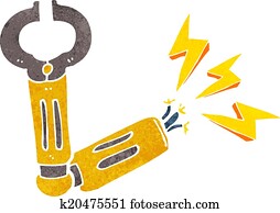 Cartoon robot arm Clip Art | k17735659 | Fotosearch