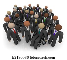 divers, groupe gens affaires