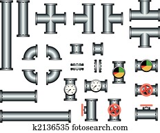 encanamento, cano, jogo construção