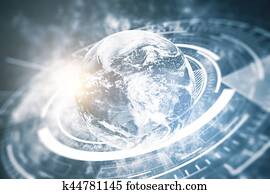 Global business technologies concept