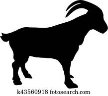 Goat silhouette Goat silhouette