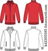 jacke, mit, reißverschluss