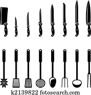 Kitchen knives and utensils Kitchen knives and utensils