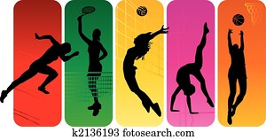 sport, silhouettes
