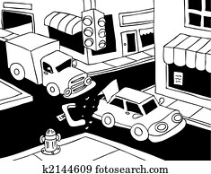 Car Accident Line Art Car Accident Line Art