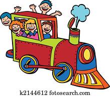 Cartoon Train Ride Color Cartoon Train Ride Color