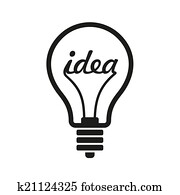 Creative Idea in Bulb Shape as Inspiration Concept Icon. Vector Creative Idea in Bulb Shape as Inspiration Concept Icon. Vector