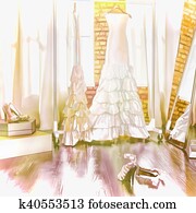 Dress of the bride. Dress of the bride.
