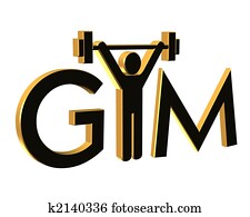 Gym Fitness Logo 3D Gym Fitness Logo 3D