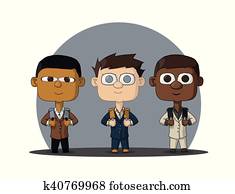 studenten, von, alles, nationalitäten