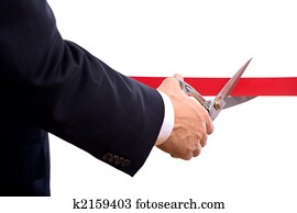 Cutting Red Ribbon