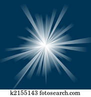 sonne, auf, a, blauer himmel