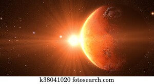 The Mars sunrise