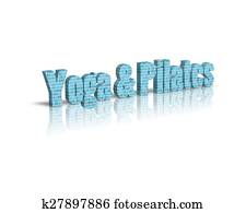 yoga & Pilates 3d word yoga & Pilates 3d word