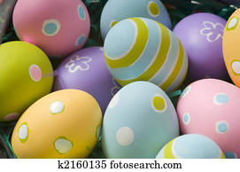 Easter Eggs in Basket Easter Eggs in Basket