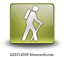 Icon, Button, Pictogram Hiking Icon, Button, Pictogram Hiking