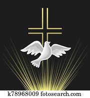 Pentecost Sunday Holy Spirit vector icon Pentecost Sunday Holy Spirit vector icon