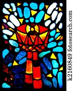 Stained glass goblet. Stained glass goblet.